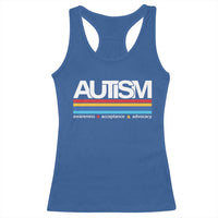 Retro Autism Awareness Acceptance Racerback Tank Top