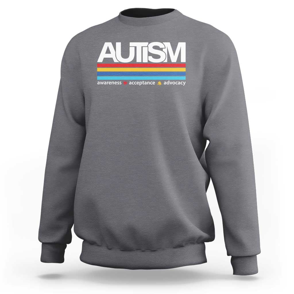 Retro Autism Awareness Acceptance Sweatshirt