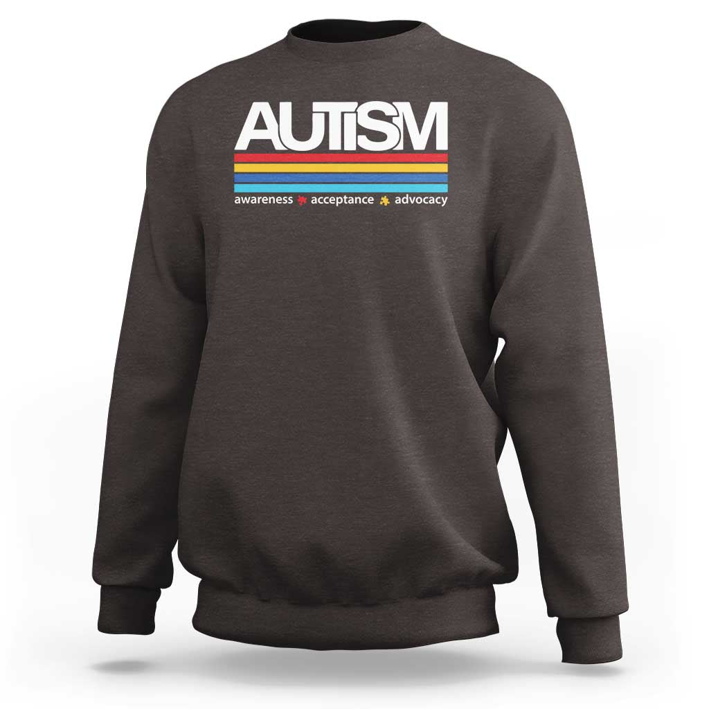Retro Autism Awareness Acceptance Sweatshirt