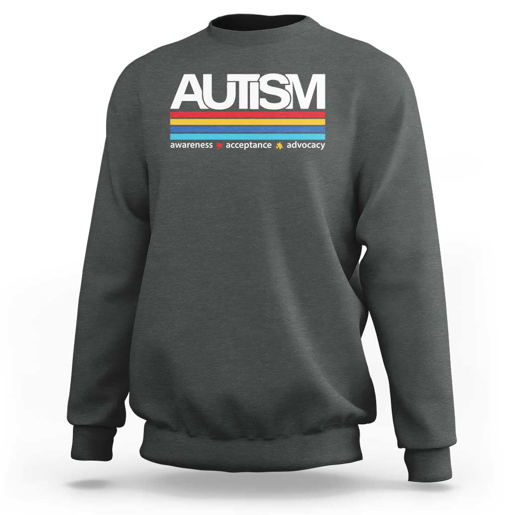 Retro Autism Awareness Acceptance Sweatshirt