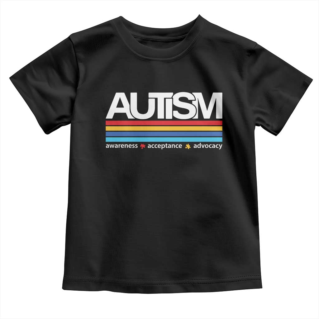 Retro Autism Awareness Acceptance Toddler T Shirt
