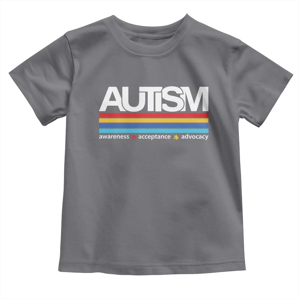 Retro Autism Awareness Acceptance Toddler T Shirt