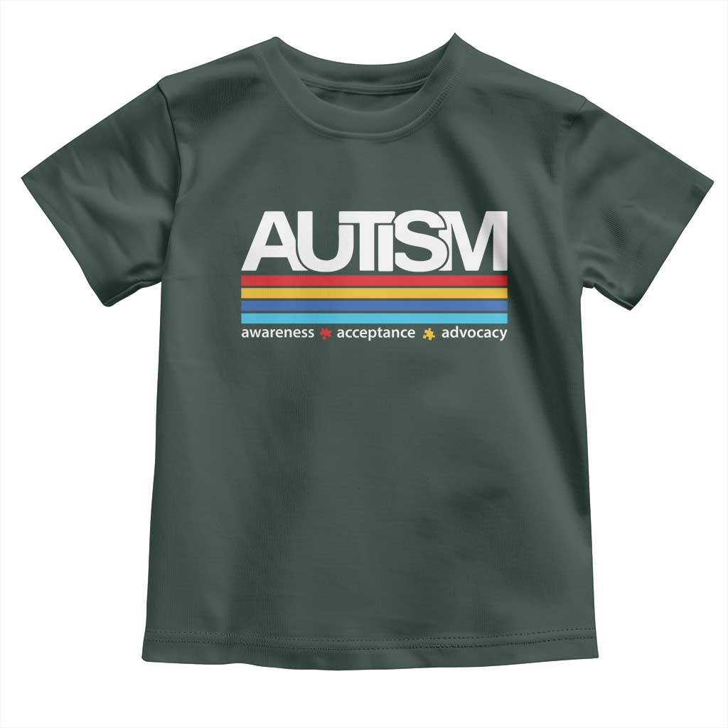 Retro Autism Awareness Acceptance Toddler T Shirt