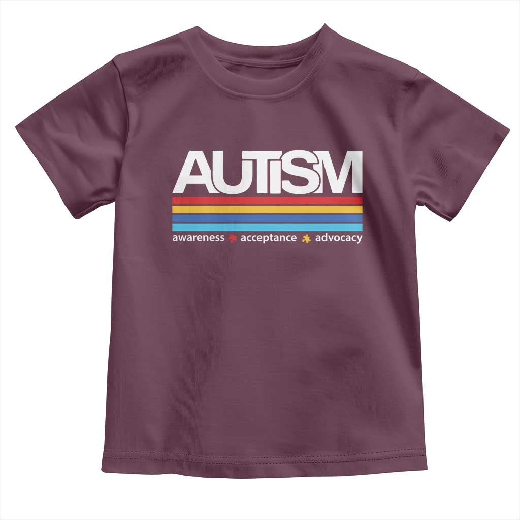 Retro Autism Awareness Acceptance Toddler T Shirt