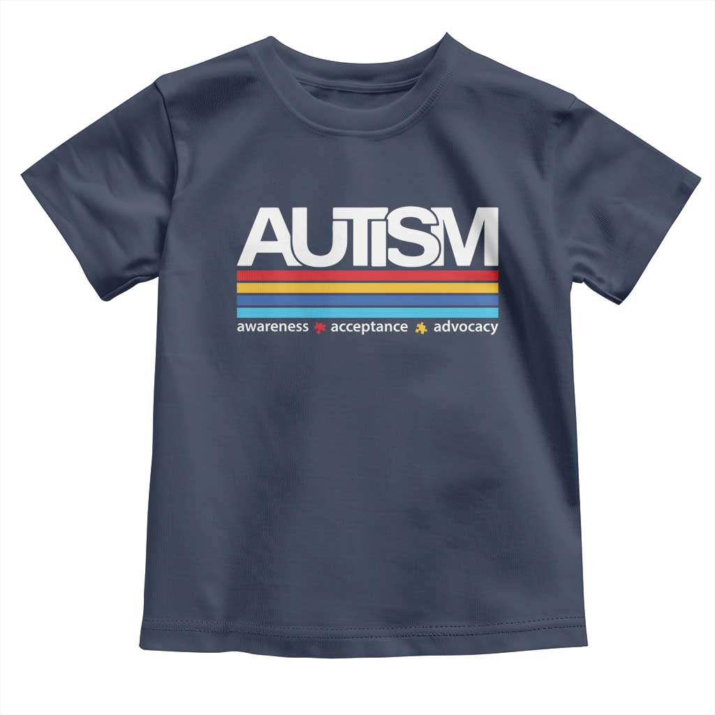 Retro Autism Awareness Acceptance Toddler T Shirt