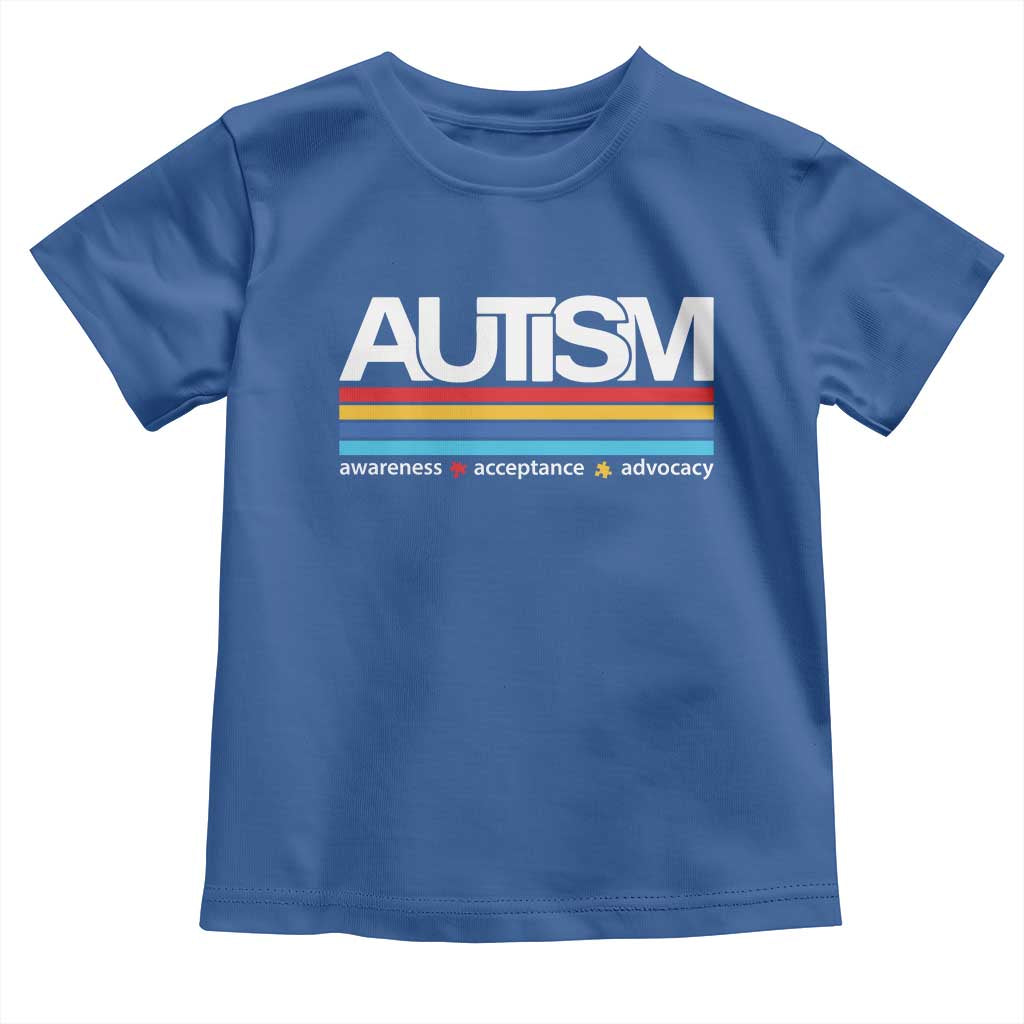 Retro Autism Awareness Acceptance Toddler T Shirt