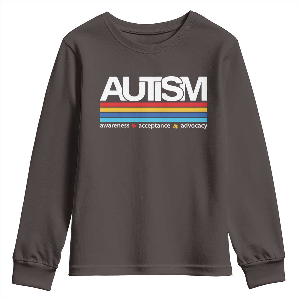 Retro Autism Awareness Acceptance Youth Sweatshirt