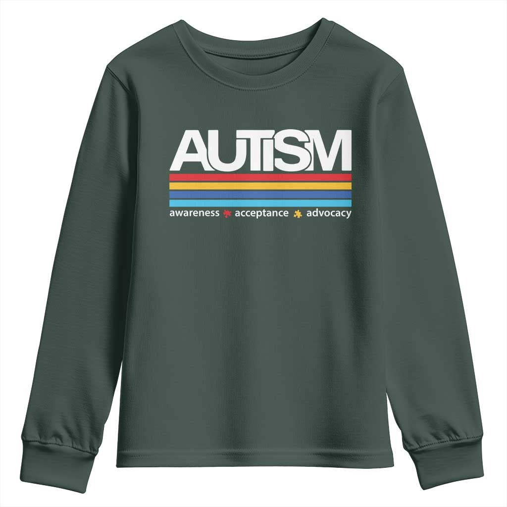 Retro Autism Awareness Acceptance Youth Sweatshirt