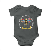 Autism Awareness Baby Onesie In A World Where You Can Be Anything Bee Kind Puzzle Pieces