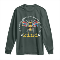 Autism Awareness Long Sleeve Shirt In A World Where You Can Be Anything Bee Kind Puzzle Pieces