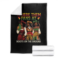 Where Them Fans At Boots On The Ground Throw Blanket Black African American Cowgirl Western Country Rodeo - Wonder Print Shop