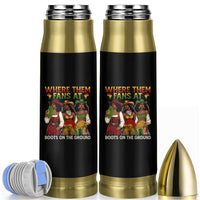 Where Them Fans At Boots On The Ground Bullet Tumbler Black African American Cowgirl Western Country Rodeo - Wonder Print Shop