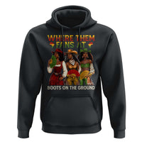 Where Them Fans At Boots On The Ground Hoodie Black African American Cowgirl Western Country Rodeo - Wonder Print Shop