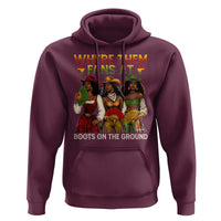 Where Them Fans At Boots On The Ground Hoodie Black African American Cowgirl Western Country Rodeo - Wonder Print Shop