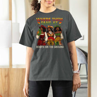 Where Them Fans At Boots On The Ground T Shirt For Women Black African American Cowgirl Western Country Rodeo - Wonder Print Shop