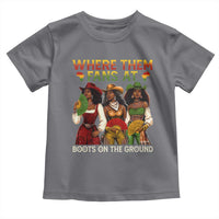 Where Them Fans At Boots On The Ground Toddler T Shirt Black African American Cowgirl Western Country Rodeo - Wonder Print Shop