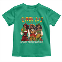 Where Them Fans At Boots On The Ground Toddler T Shirt Black African American Cowgirl Western Country Rodeo - Wonder Print Shop