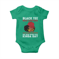 Funny African American Afro Queen Baby Onesie Black Tee Red Lipstick Melanin Poppin Out Here Being Cute - Wonder Print Shop