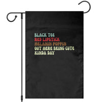 Melanin Poppin Black Girl Pride Garden Flag Funny Juneteenth Saying Afro Black Women Queen