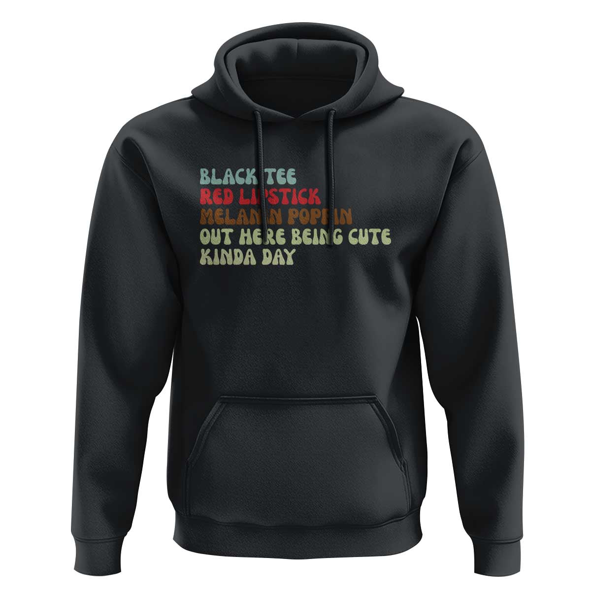 Melanin Poppin Black Girl Pride Hoodie Funny Juneteenth Saying Afro Black Women Queen
