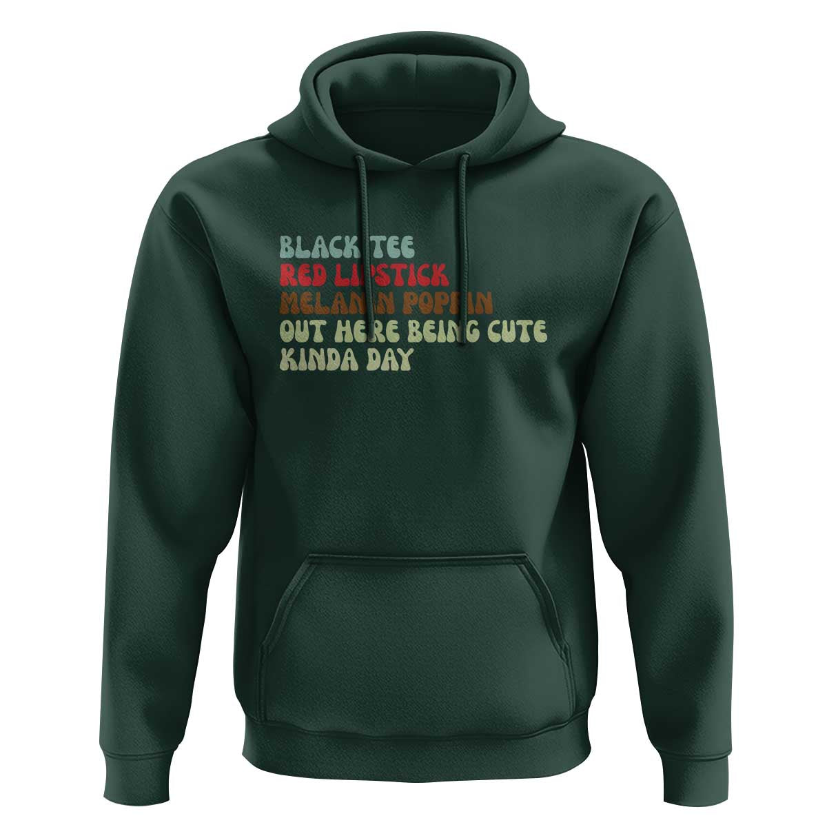 Melanin Poppin Black Girl Pride Hoodie Funny Juneteenth Saying Afro Black Women Queen