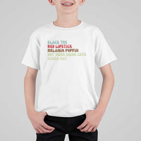 Melanin Poppin Black Girl Pride T Shirt For Kid Funny Juneteenth Saying Afro Black Women Queen