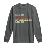 Melanin Poppin Black Girl Pride Long Sleeve Shirt Funny Juneteenth Saying Afro Black Women Queen