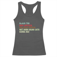 Melanin Poppin Black Girl Pride Racerback Tank Top Funny Juneteenth Saying Afro Black Women Queen