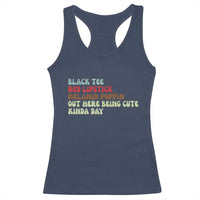 Melanin Poppin Black Girl Pride Racerback Tank Top Funny Juneteenth Saying Afro Black Women Queen