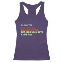 Melanin Poppin Black Girl Pride Racerback Tank Top Funny Juneteenth Saying Afro Black Women Queen