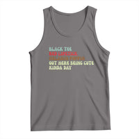Melanin Poppin Black Girl Pride Tank Top Funny Juneteenth Saying Afro Black Women Queen