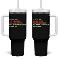 Melanin Poppin Black Girl Pride Tumbler With Handle Funny Juneteenth Saying Afro Black Women Queen