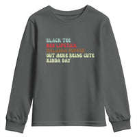 Melanin Poppin Black Girl Pride Youth Sweatshirt Funny Juneteenth Saying Afro Black Women Queen