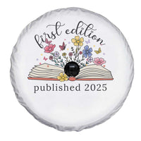 First Edition Published 2025 Spare Tire Cover Littlest Bookworm Funny Annoucement Baby Shower