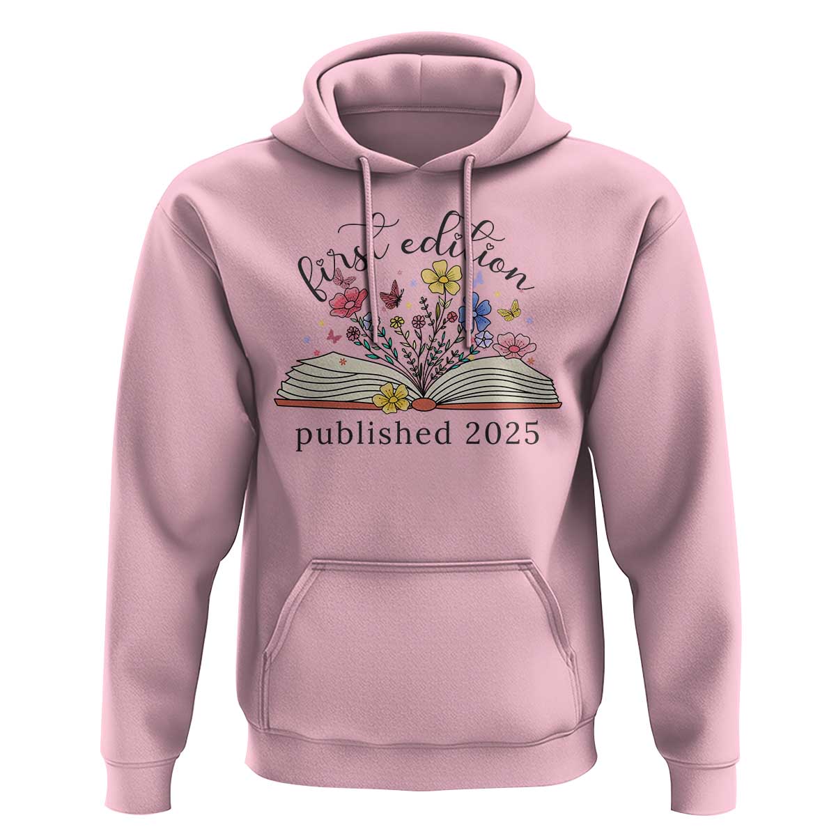 First Edition Published 2025 Hoodie Littlest Bookworm Funny Annoucement Baby Shower