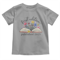 First Edition Published 2025 Toddler T Shirt Littlest Bookworm Funny Annoucement Baby Shower