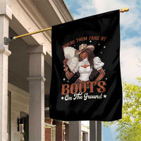 Black Cowgirl Garden Flag Where Them Fans At Boots On The Ground - Wonder Print Shop