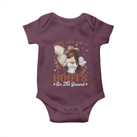 Black Cowgirl Baby Onesie Where Them Fans At Boots On The Ground - Wonder Print Shop
