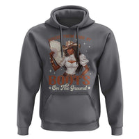 Black Cowgirl Hoodie Where Them Fans At Boots On The Ground - Wonder Print Shop