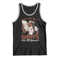 Black Cowgirl Tank Top Where Them Fans At Boots On The Ground - Wonder Print Shop