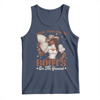 Black Cowgirl Tank Top Where Them Fans At Boots On The Ground - Wonder Print Shop