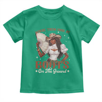 Black Cowgirl Toddler T Shirt Where Them Fans At Boots On The Ground - Wonder Print Shop