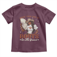 Black Cowgirl Toddler T Shirt Where Them Fans At Boots On The Ground - Wonder Print Shop