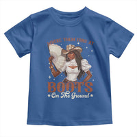 Black Cowgirl Toddler T Shirt Where Them Fans At Boots On The Ground - Wonder Print Shop