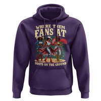 Where Them Fans At Boots On The Ground Black Cowgirl Hoodie