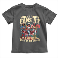 Where Them Fans At Boots On The Ground Black Cowgirl Toddler T Shirt