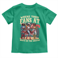 Where Them Fans At Boots On The Ground Black Cowgirl Toddler T Shirt