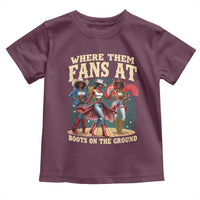Where Them Fans At Boots On The Ground Black Cowgirl Toddler T Shirt