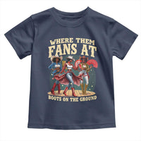 Where Them Fans At Boots On The Ground Black Cowgirl Toddler T Shirt