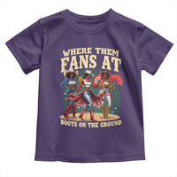 Where Them Fans At Boots On The Ground Black Cowgirl Toddler T Shirt